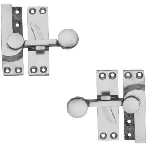 Sash Window Fastener in Satin Chrome Polished Finish