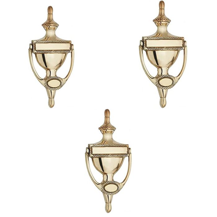 Georgian Door Knockers – 150mm – Polished Brass