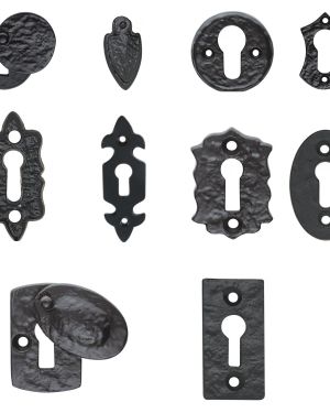 Escutcheon Plates – Keyhole Cover – Black Antique Cast Iron