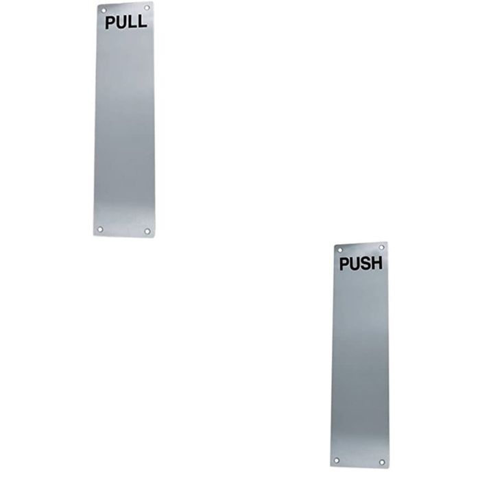 Door Finger Plates – Push & Pull – 300x75mm – Polished Stainless Steel