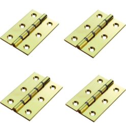 Ball Bearing Door Hinges - 75x50x2 - Electro Brass Finish - Pack of 4