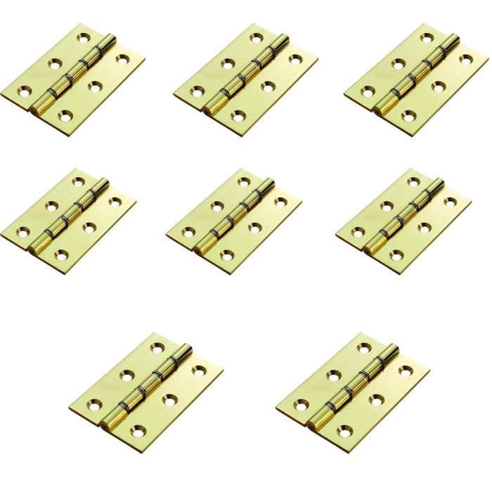 Ball Bearing Door Hinges – 75x50x2 – Electro Brass Finish