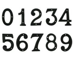 Door Numbers (0-9) - Black Antique Finish