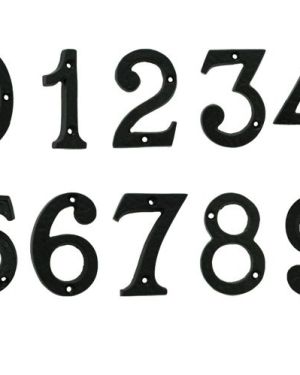 Door Numbers (0-9) – Black Antique Finish