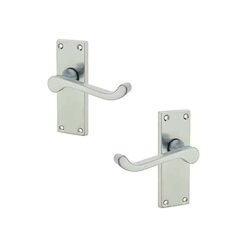 Victorian Door Handle - 150mm x 40mm - Polished Chrome