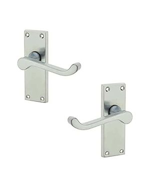 Victorian Door Handle – 150mm x 40mm – Polished Chrome