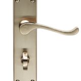 Victorian Scroll Door Handle – 150mm x 40mm  – Satin Nickel Finish