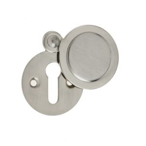 Frelan Hardware Standard Profile Round Covered Escutcheon, Satin Nickel