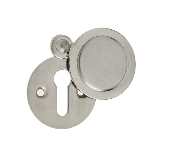 Frelan Hardware Standard Profile Round Covered Escutcheon, Satin Nickel