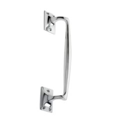 Cranked Pull Hand for Doors in Multiple Finish - 300mm - Polished Chrome