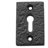 Frelan Hardware Rectangular Standard Profile Escutcheon, Black Antique