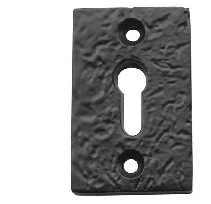 Frelan Hardware Rectangular Standard Profile Escutcheon, Black Antique