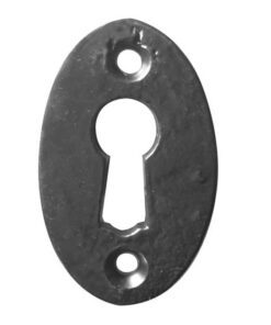 Frelan Hardware Oval Standard Profile Escutcheon, Black Antique