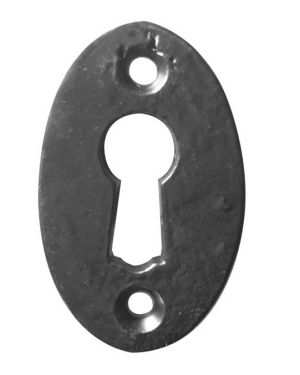 Frelan Hardware Oval Standard Profile Escutcheon, Black Antique