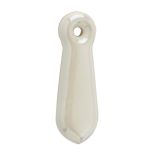 Frelan Hardware Porcelain Covered Standard Profile Escutcheons, Plain White