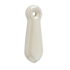 Frelan Hardware Porcelain Covered Standard Profile Escutcheons, Plain White