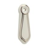 Frelan Hardware Porcelain Covered Standard Profile Escutcheons, White Porcelain With Goldline