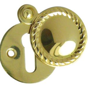 Frelan Hardware Standard Profile Georgian Covered Escutcheon, Polished Brass
