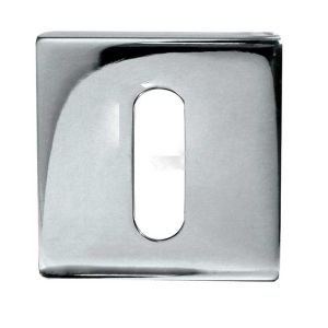 Frelan Hardware Standard Profile Square Escutcheon (52mm x 52mm x 7mm), Polished Stainless Steel