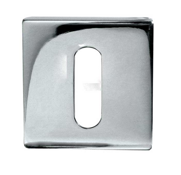 Frelan Hardware Standard Profile Square Escutcheon (52mm x 52mm x 7mm), Polished Stainless Steel