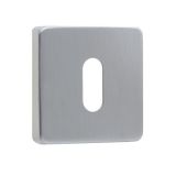 Frelan Hardware Standard Profile Square Escutcheon (52mm x 52mm x 7mm), Satin Stainless Steel