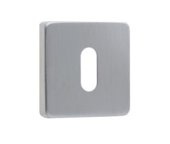 Frelan Hardware Standard Profile Square Escutcheon (52mm x 52mm x 7mm), Satin Stainless Steel