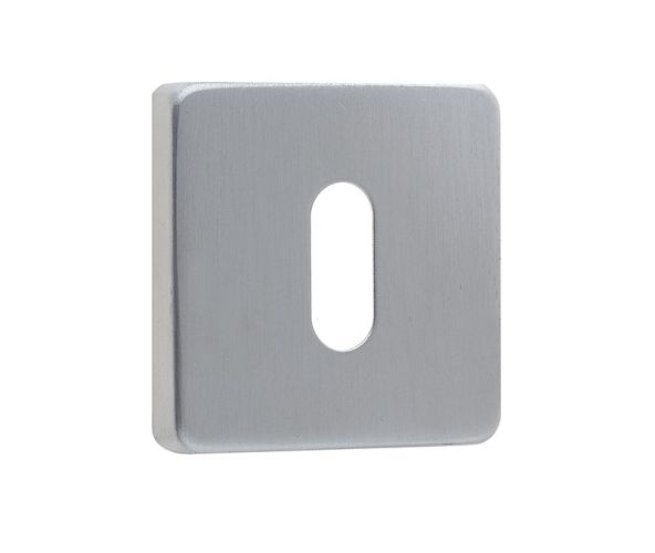 Frelan Hardware Standard Profile Square Escutcheon (52mm x 52mm x 7mm), Satin Stainless Steel