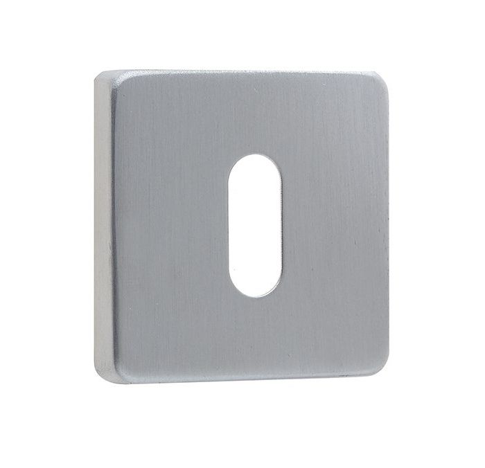 Frelan Hardware Standard Profile Square Escutcheon (52mm x 52mm x 7mm), Satin Stainless Steel