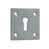 Frelan Hardware Standard Profile Square Escutcheon, Satin Chrome