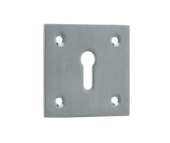 Frelan Hardware Standard Profile Square Escutcheon, Satin Chrome