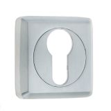 Frelan Hardware Euro Profile Square Escutcheon, Satin Chrome