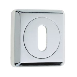 Frelan Hardware Standard Profile Square Escutcheon, Polished Chrome