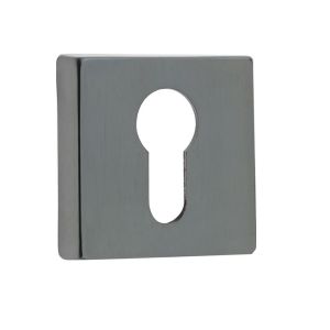 Frelan Hardware Euro Profile Square Escutcheon, Dark Bronze