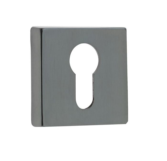 Frelan Hardware Euro Profile Square Escutcheon, Dark Bronze