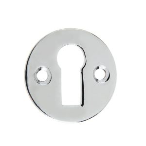 Frelan Hardware Standard Profile Round Escutcheon, Polished Chrome