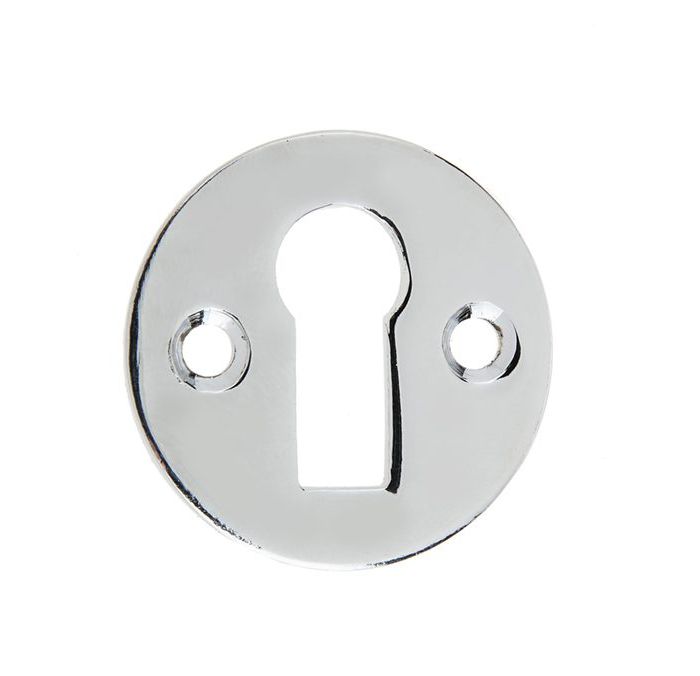 Frelan Hardware Standard Profile Round Escutcheon, Polished Chrome
