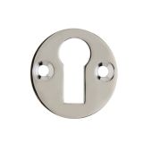 Frelan Hardware Standard Profile Round Escutcheon, Polished Nickel