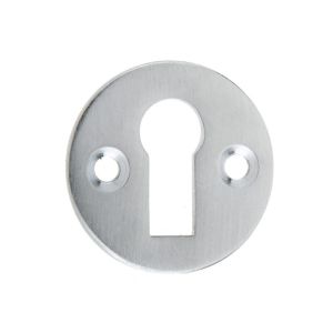 Frelan Hardware Standard Profile Round Escutcheon, Satin Chrome