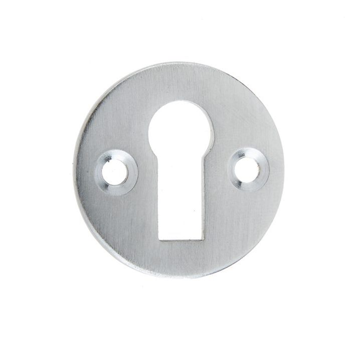 Frelan Hardware Standard Profile Round Escutcheon, Satin Chrome