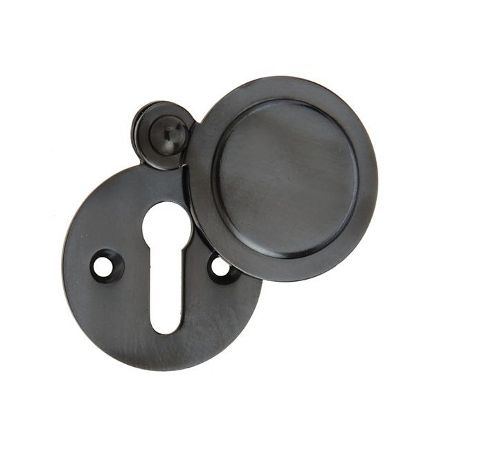 Frelan Hardware Standard Profile Round Covered Escutcheon, Dark Bronze