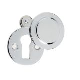 Frelan Hardware Standard Profile Round Covered Escutcheon, Polished Chrome