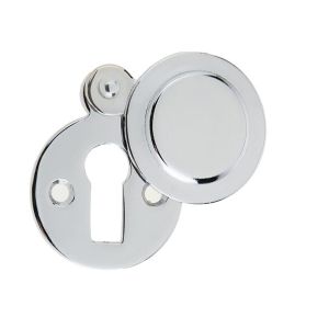 Frelan Hardware Standard Profile Round Covered Escutcheon, Polished Chrome