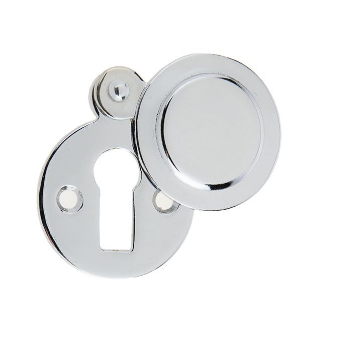 Frelan Hardware Standard Profile Round Covered Escutcheon, Polished Chrome