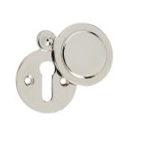 Frelan Hardware Standard Profile Round Covered Escutcheon, Polished Nickel