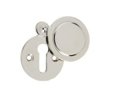 Frelan Hardware Standard Profile Round Covered Escutcheon, Polished Nickel