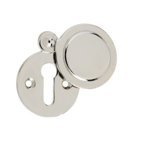 Frelan Hardware Standard Profile Round Covered Escutcheon, Polished Nickel