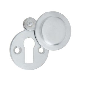 Frelan Hardware Standard Profile Round Covered Escutcheon, Satin Chrome
