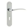 Gull Door Handles On Backplate - Polished Chrome