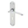 Gull Door Handles On Backplate - Lock (With Keyhole)