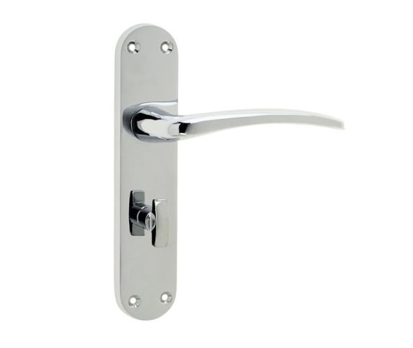 Gull Door Handles On Backplate – Bathroom